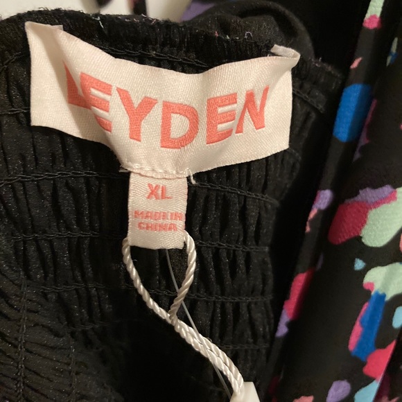 Leyden Black Printed Sheath Short Dress Size XL - Picture 10 of 12